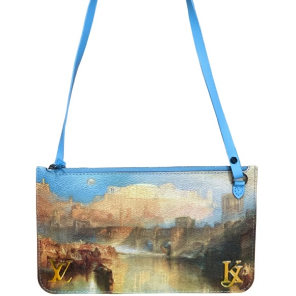 Louis Vuitton x Jeff Koons Masters Neverfull Turner Pochette Clutch Wristlet